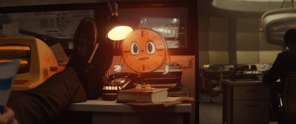 Miss Minutes (voiced by Tara Strong) in Marvel Studios' LOKI, exclusively on Disney+. Photo courtesy of Marvel Studios. ©Marvel Studios 2021. All Rights Reserved.